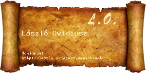 László Ovidiusz névjegykártya